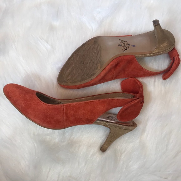 Anthropologie Miss Albright Suede Sling-Back Heels - Picture 7 of 8